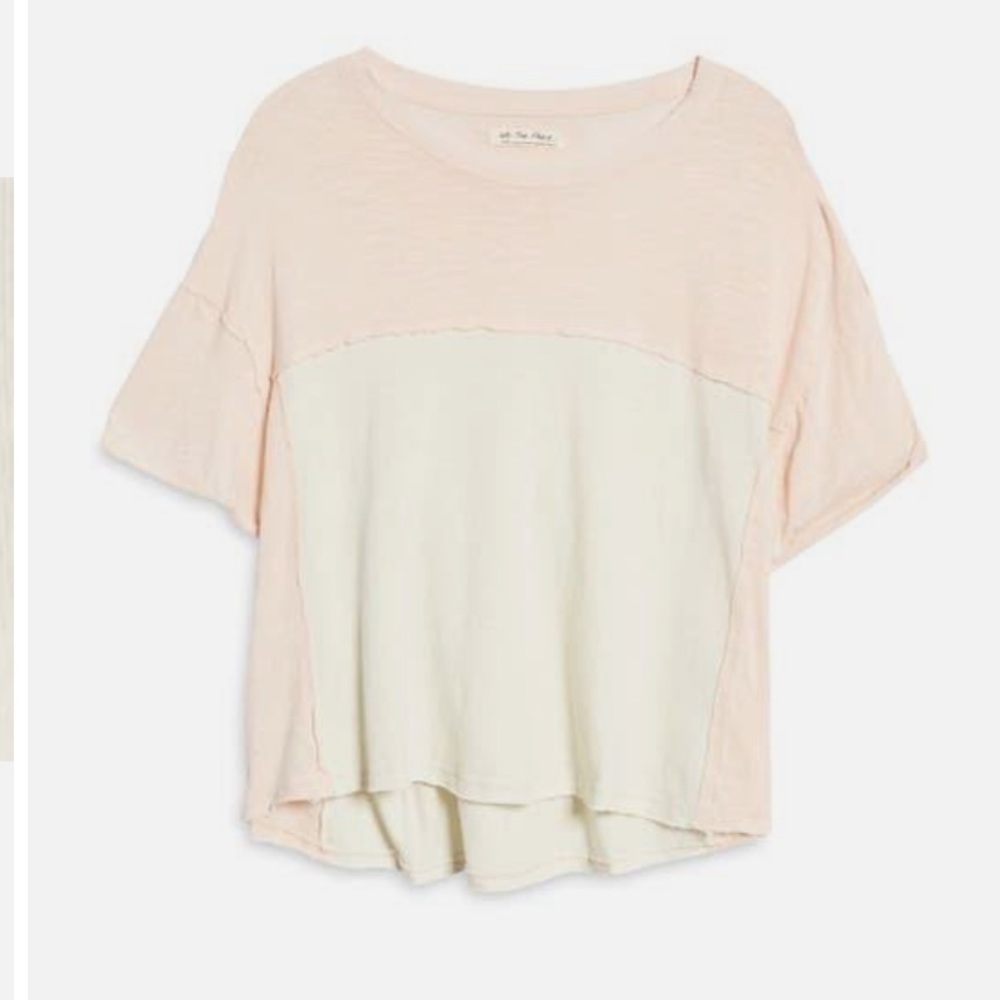 Free People Gym Class Slouchy T-shirt in Crushed Combo S
